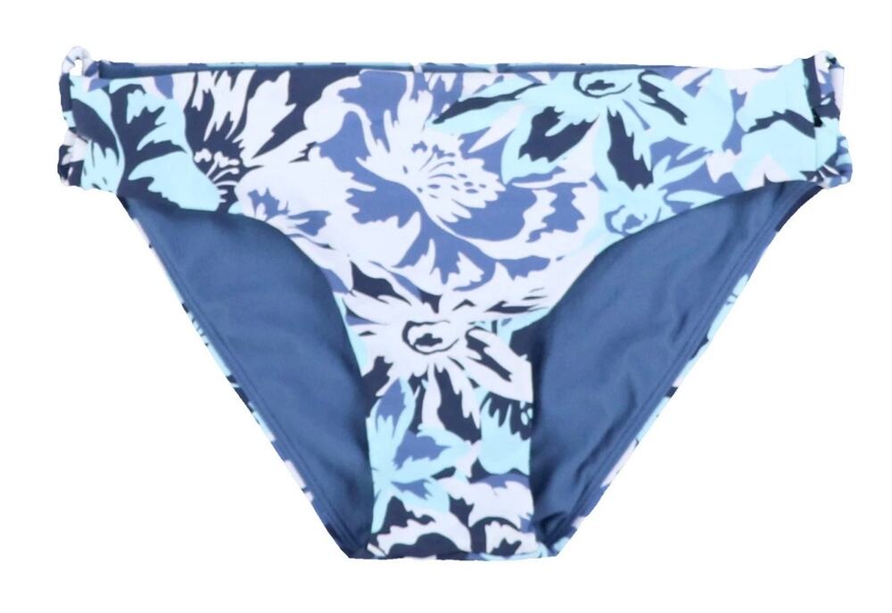 Roxy Blue Floral Hipster Bikini Bottom L NWT